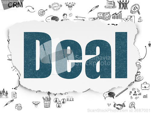 Image of Business concept: Deal on Torn Paper background