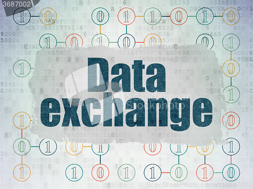 Image of Information concept: Data Exchange on Digital Paper background
