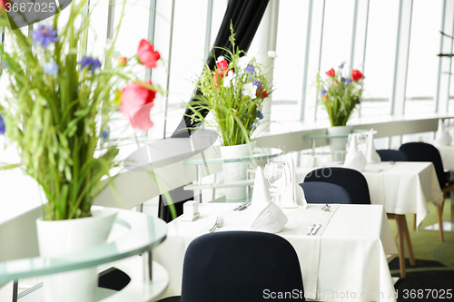 Image of decorated tables at restaurant