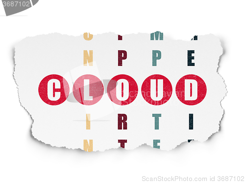 Image of Cloud networking concept: Cloud in Crossword Puzzle