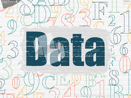 Image of Information concept: Data on wall background