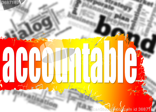 Image of Word cloud with accountable word