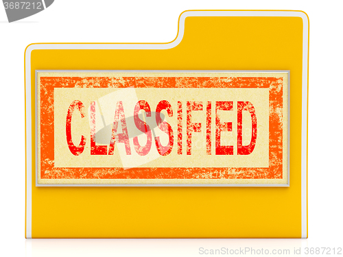 Image of Classified File Shows Private Documents Or Papers
