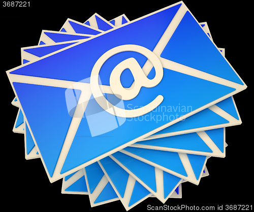 Image of Envelope Shows E-mail Online To Communicate Information