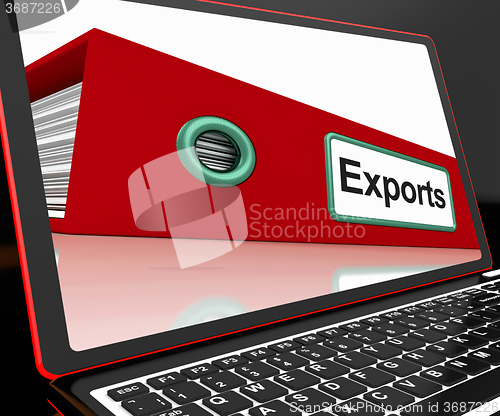 Image of Exports File On Laptop Showing Distribution Reports