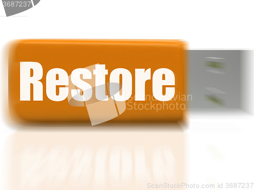 Image of Restore USB drive Shows Data Security And Restoration