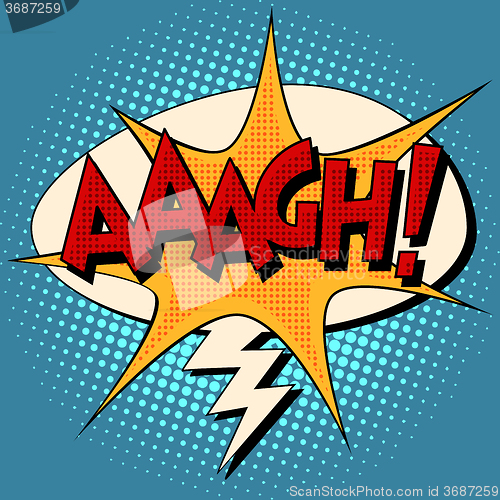 Image of aaagh comic bubble retro text
