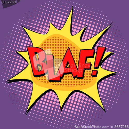 Image of blaf comic bubble retro text