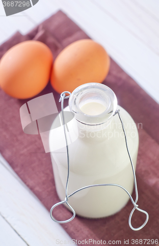 Image of milk and eggs