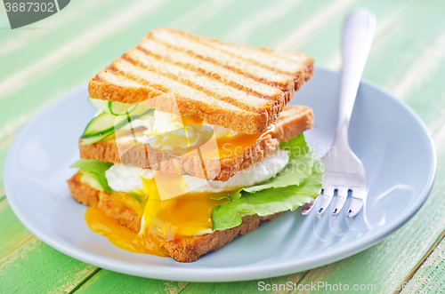 Image of egg with bread