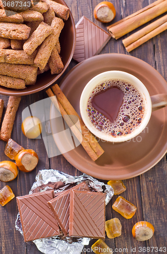 Image of coffee with chocolate