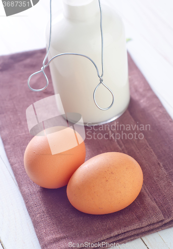 Image of milk and eggs
