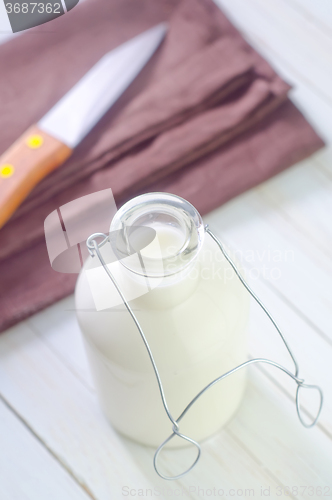 Image of milk in bottle