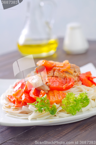 Image of pasta with sauce