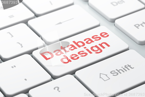 Image of Database concept: Database Design on computer keyboard background