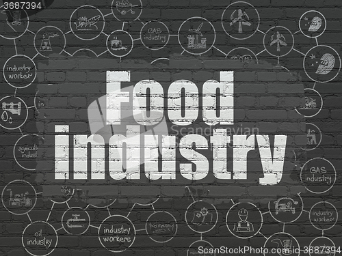 Image of Industry concept: Food Industry on wall background