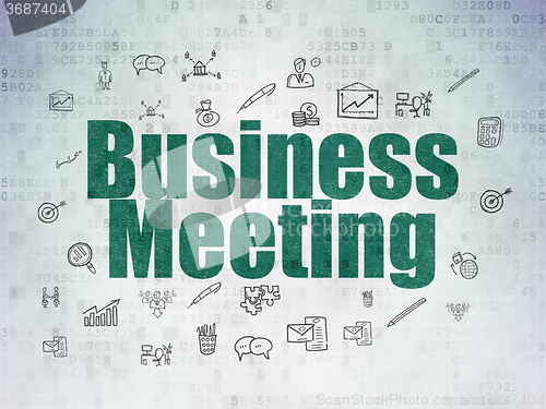 Image of Business concept: Business Meeting on Digital Paper background