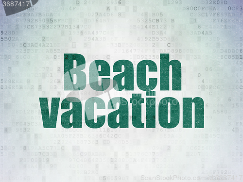 Image of Tourism concept: Beach Vacation on Digital Paper background