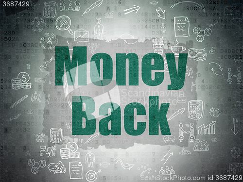 Image of Finance concept: Money Back on Digital Paper background