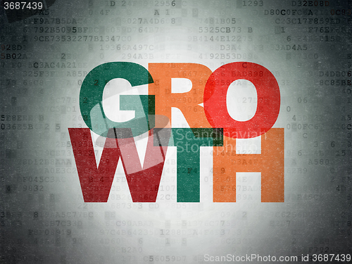 Image of Business concept: Growth on Digital Paper background