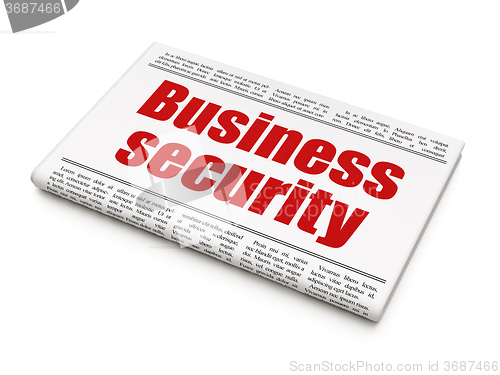 Image of Safety concept: newspaper headline Business Security