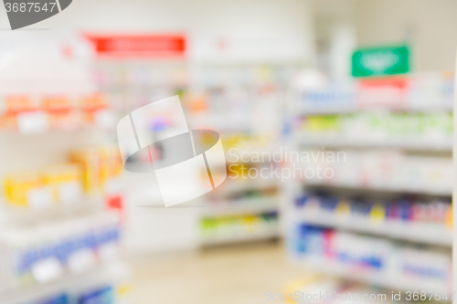 Image of pharmacy or drugstore room background