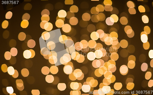 Image of blurred golden lights bokeh