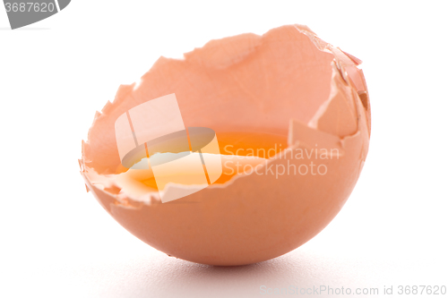 Image of Raw egg isolated on white