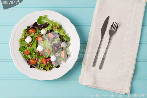 Image of Green salad on plate