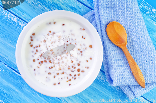 Image of buckwheat with milk