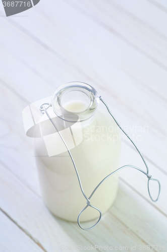 Image of milk in bottle