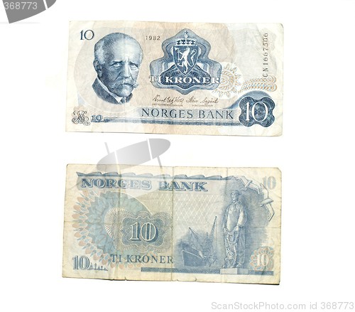 Image of ten kroner billd