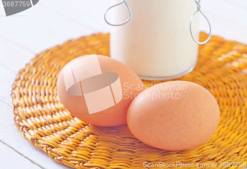Image of milk and eggs