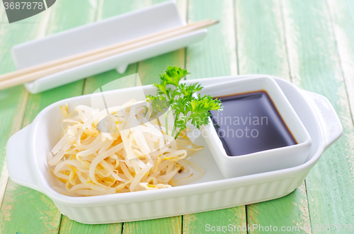 Image of sprouts and soy sauce