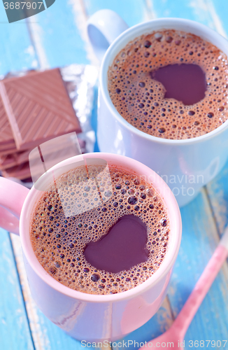 Image of cocoa drink and chocolate