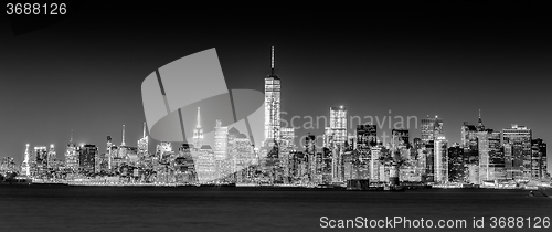 Image of New York City Manhattan downtown skyline