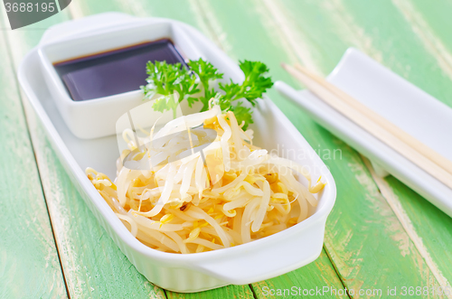 Image of sprouts and soy sauce