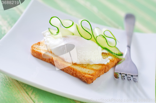 Image of toast with poached eggs