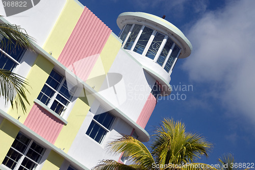 Image of architecture hotel facade south beach miami florida