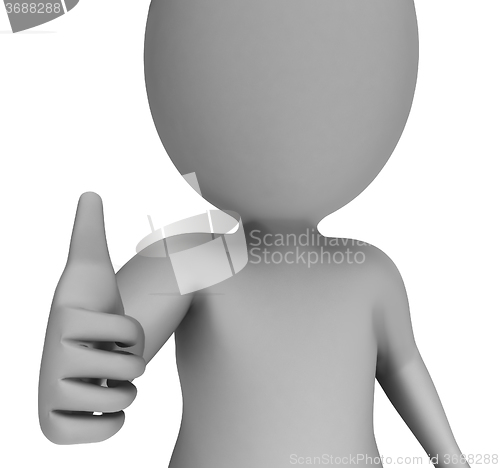 Image of Thumbs Up Shows Support Approval And Confirmation