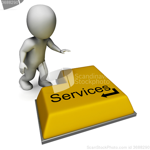 Image of Services Button Shows Assistance Or Maintenance