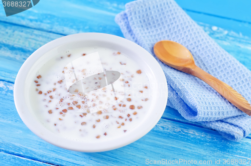 Image of buckwheat with milk