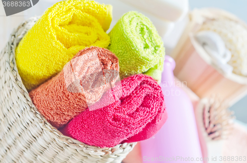 Image of color towels