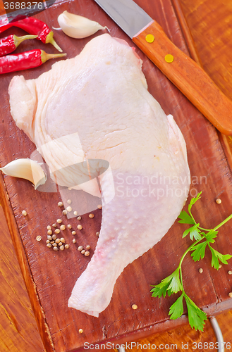Image of raw chicken leg