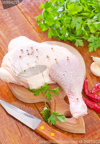 Image of raw chicken leg