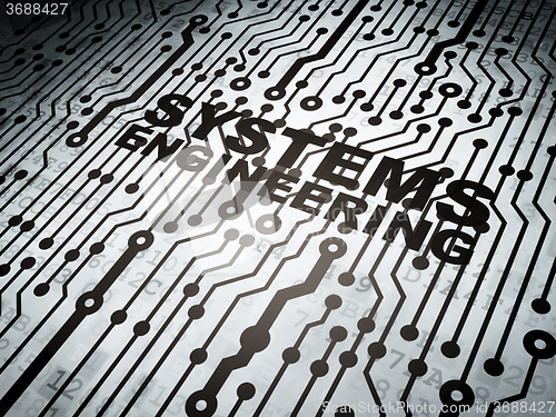 Image of Science concept: circuit board with Systems Engineering