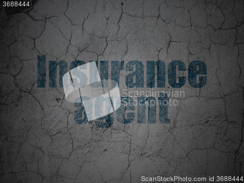 Image of Insurance concept: Insurance Agent on grunge wall background