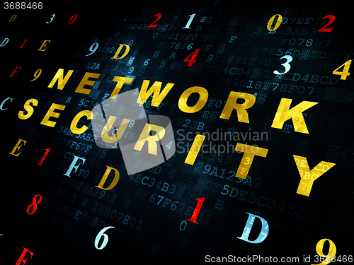 Image of Protection concept: Network Security on Digital background
