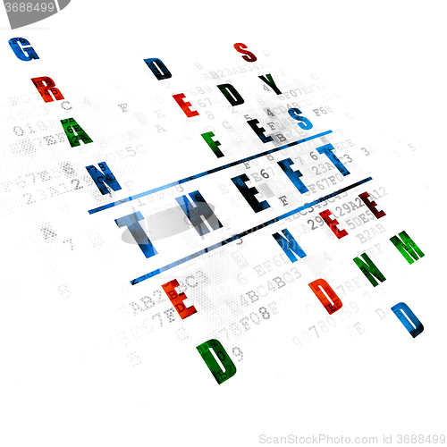 Image of Safety concept: Theft in Crossword Puzzle