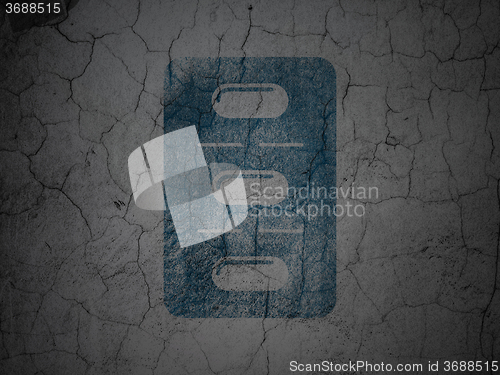 Image of Medicine concept: Pills Blister on grunge wall background